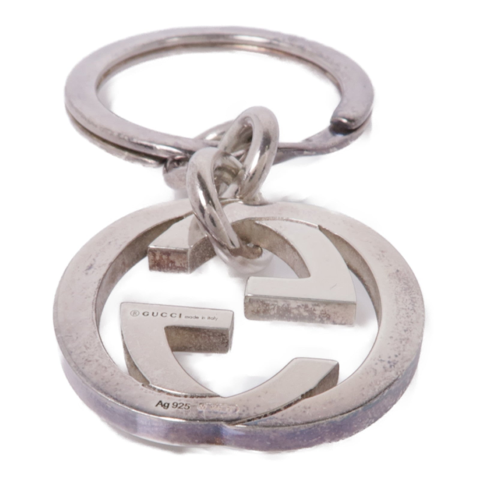 GUCCI 925純銀Double G Key Ring鎖匙扣