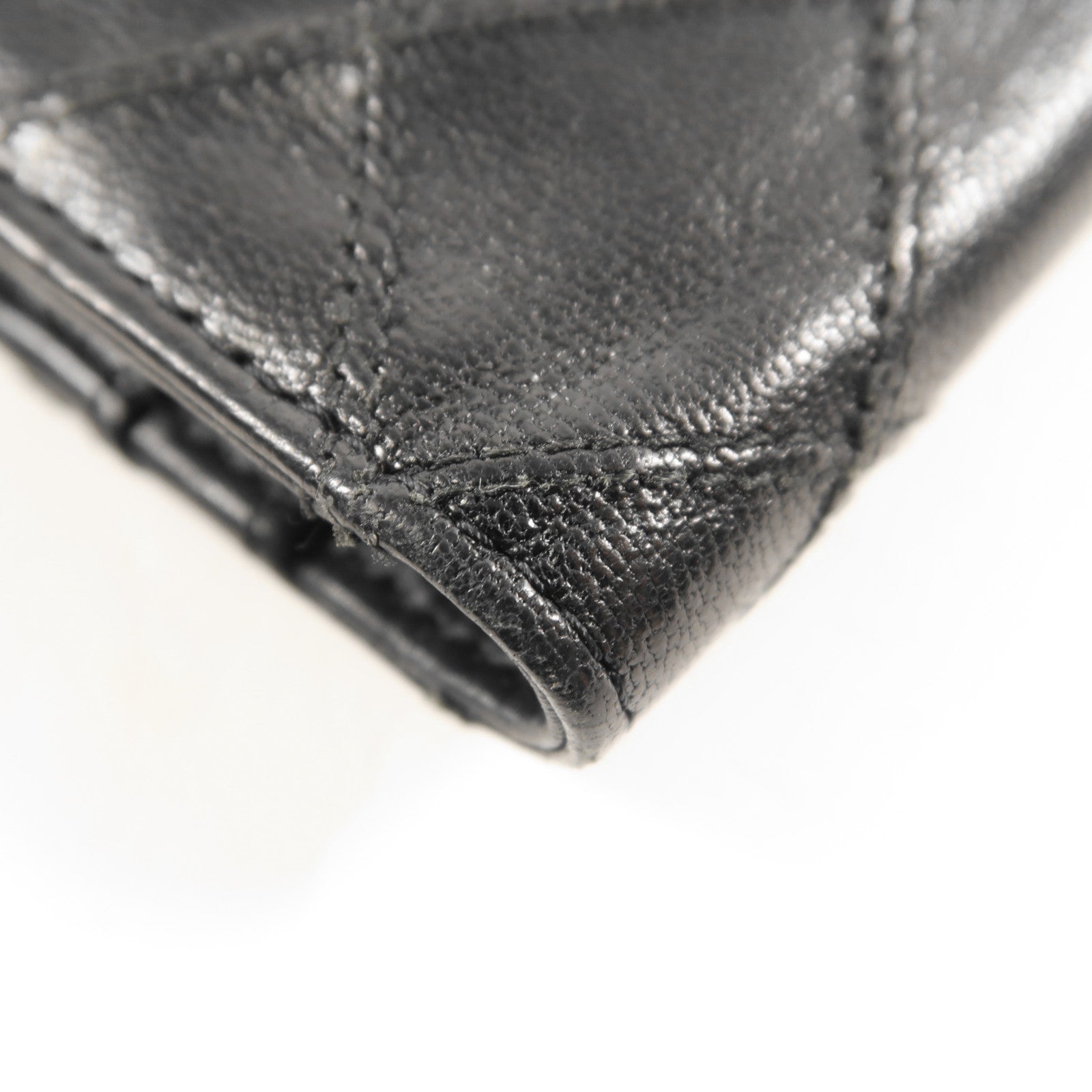 CHANEL 牛皮皮革Long Wallet銀扣長錢包