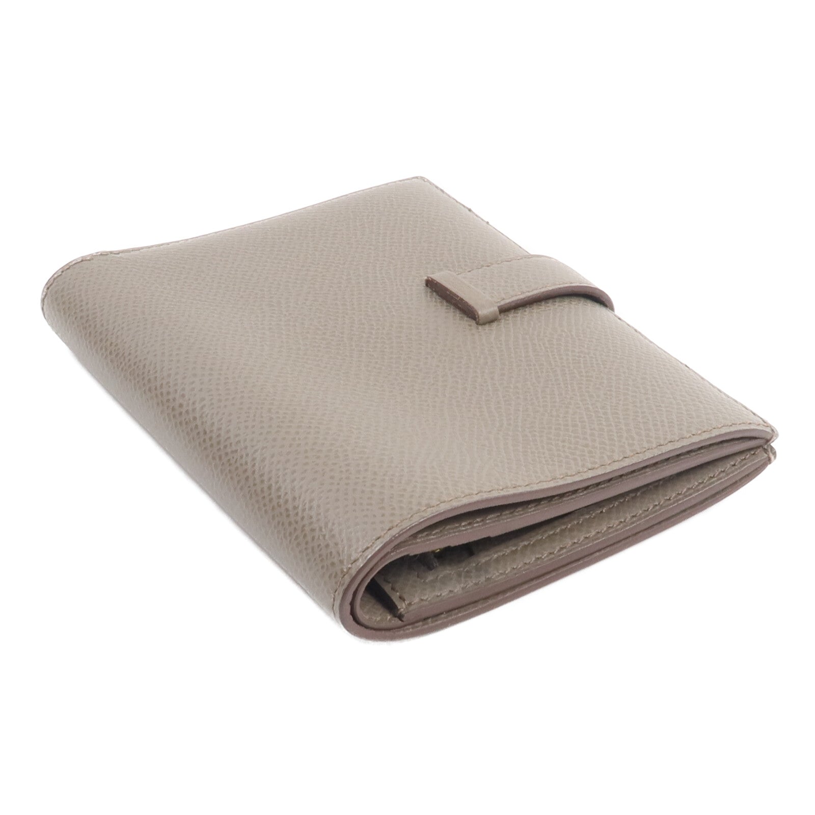 HERMES Epsom皮革Bearn Compact Wallet錢包Etain