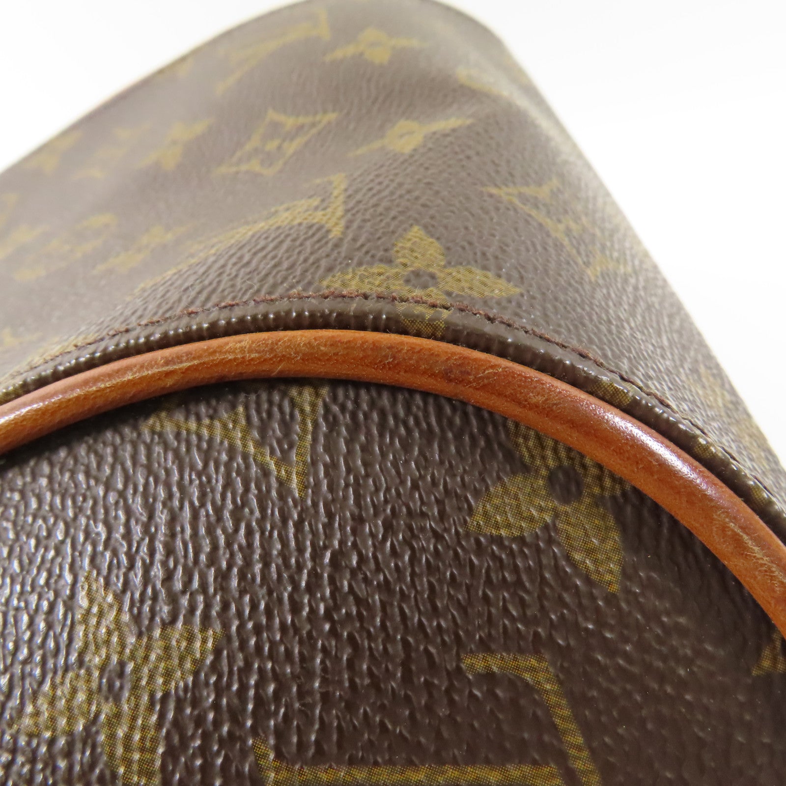 LOUIS VUITTON Monogram Ellipse PM金扣手挽袋棕色