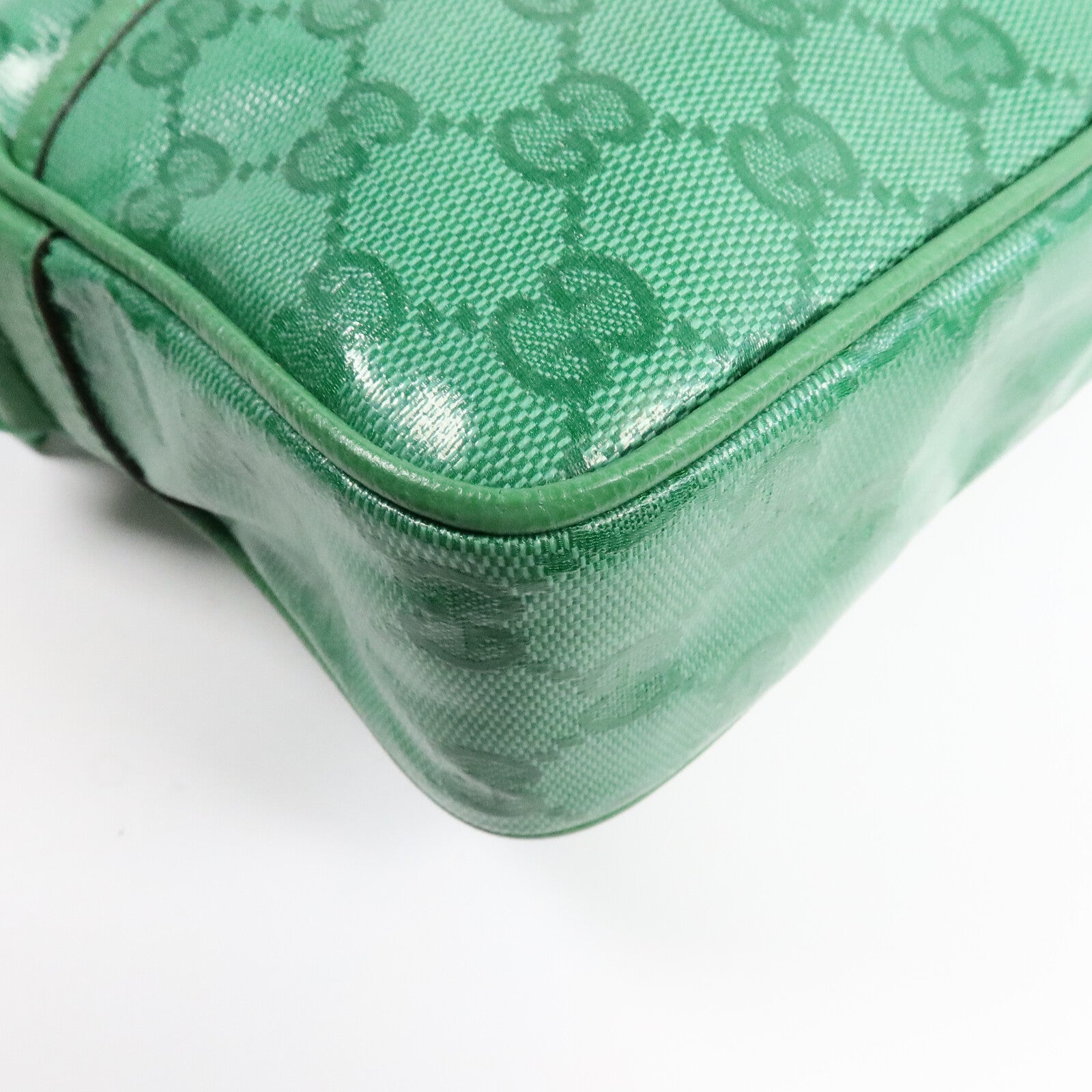 GUCCI 漆皮皮革GG Crystal Mini Shoulder Bag肩背袋