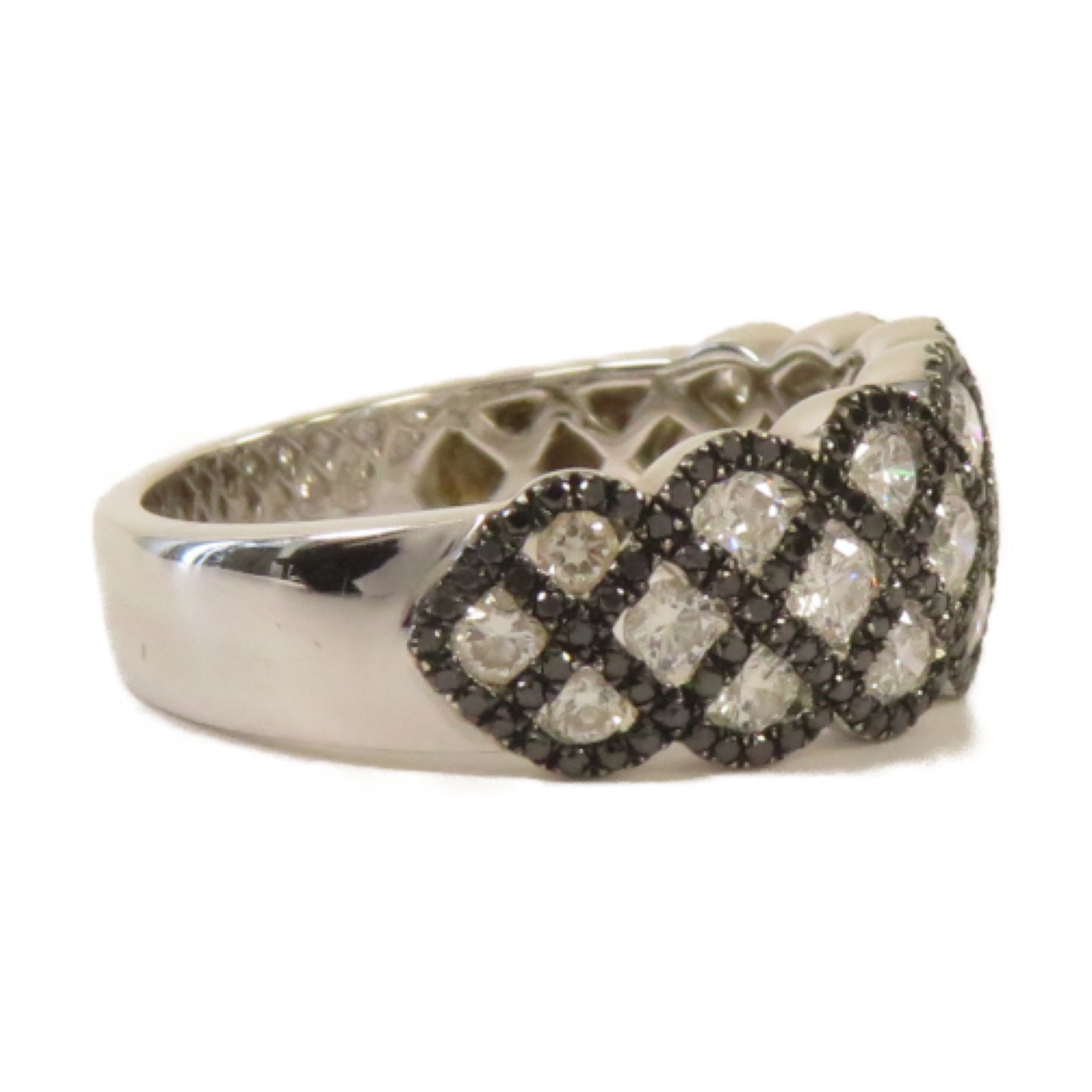 JEWELRY 【激減優惠】18K白金Ring 1.28ct鑽石戒指黑色/銀色US#6.75