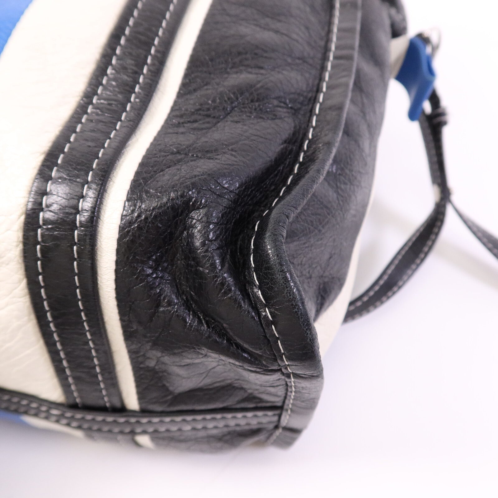 BALENCIAGA 牛皮皮革Bazaar Shopper銀扣手挽肩背兩用袋