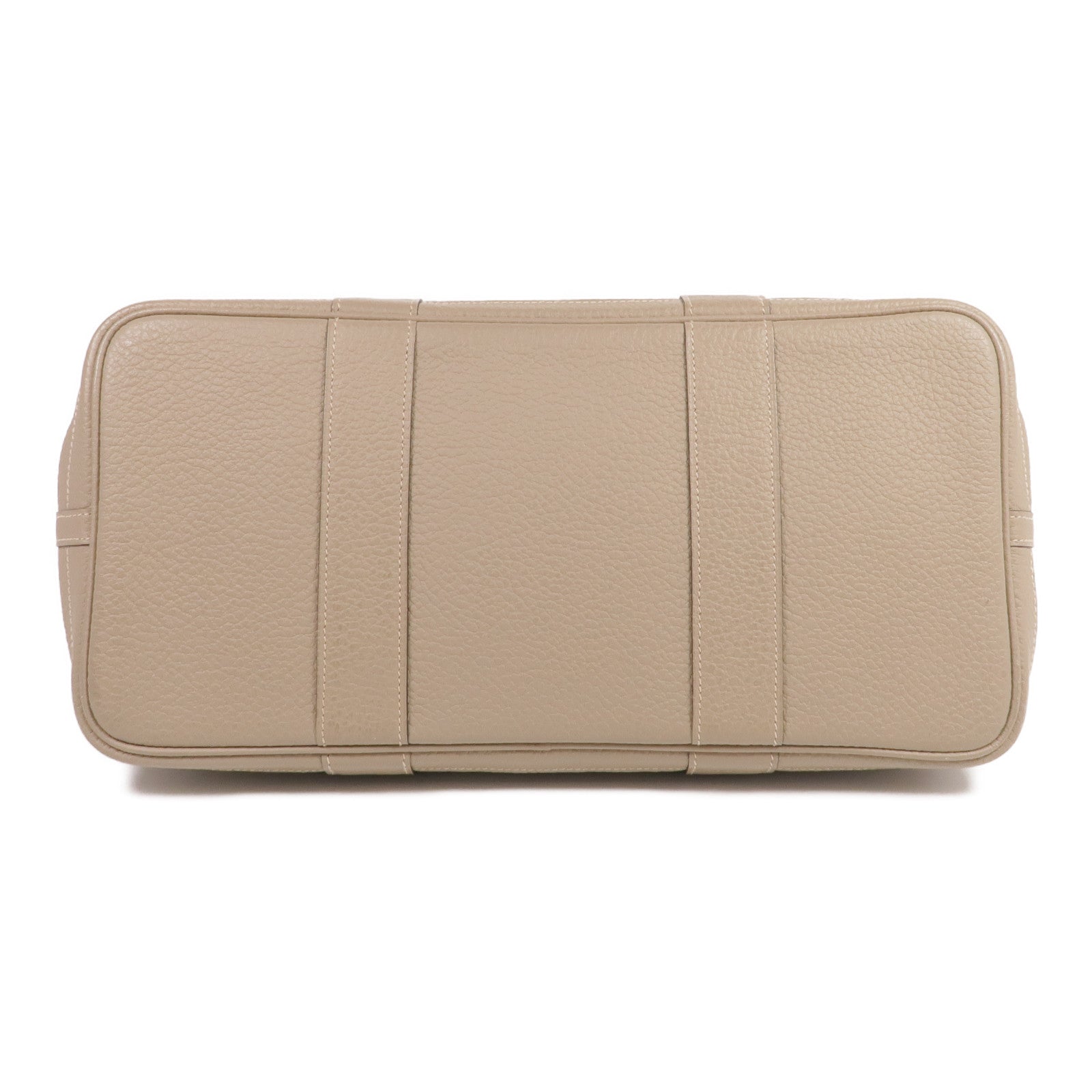 HERMES 【激減優惠】Negonda皮革Garden Party PM銀扣手挽袋Etoupe