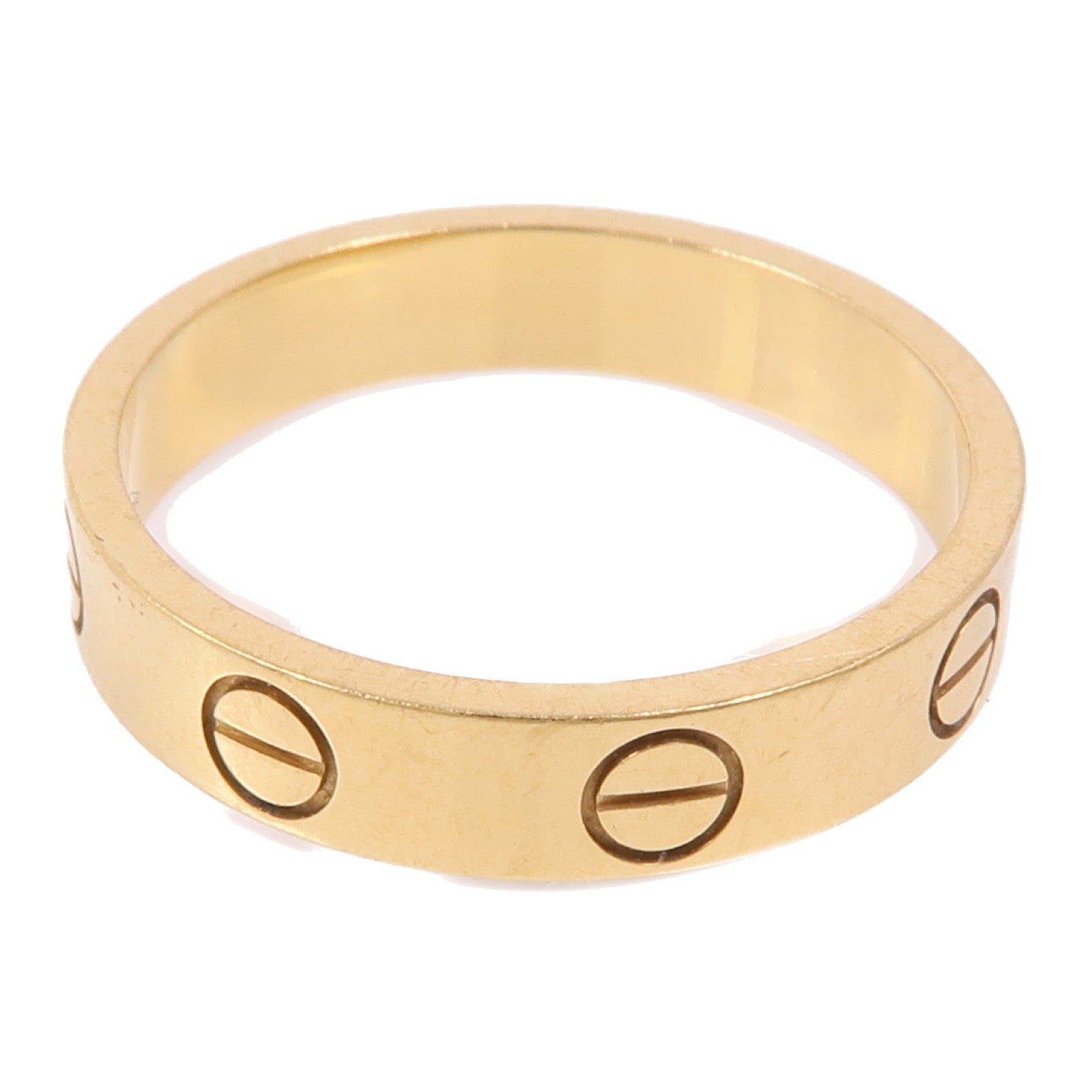 CARTIER 18K黃金Mini Love Ring戒指Cartier#50/US#5