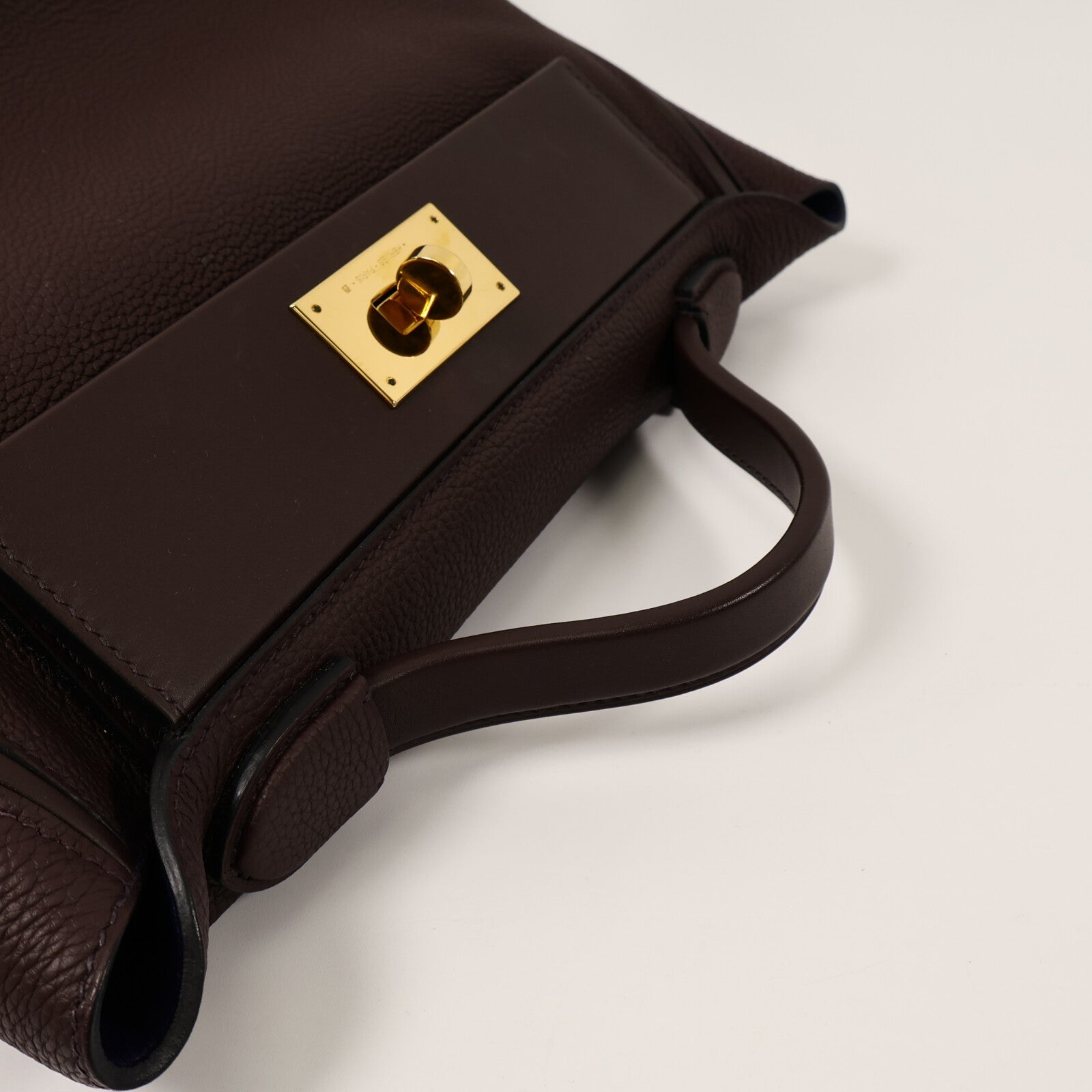 HERMES Clemence皮革24/24 29cm手挽肩背兩用袋Cassis/Bleu Saphir