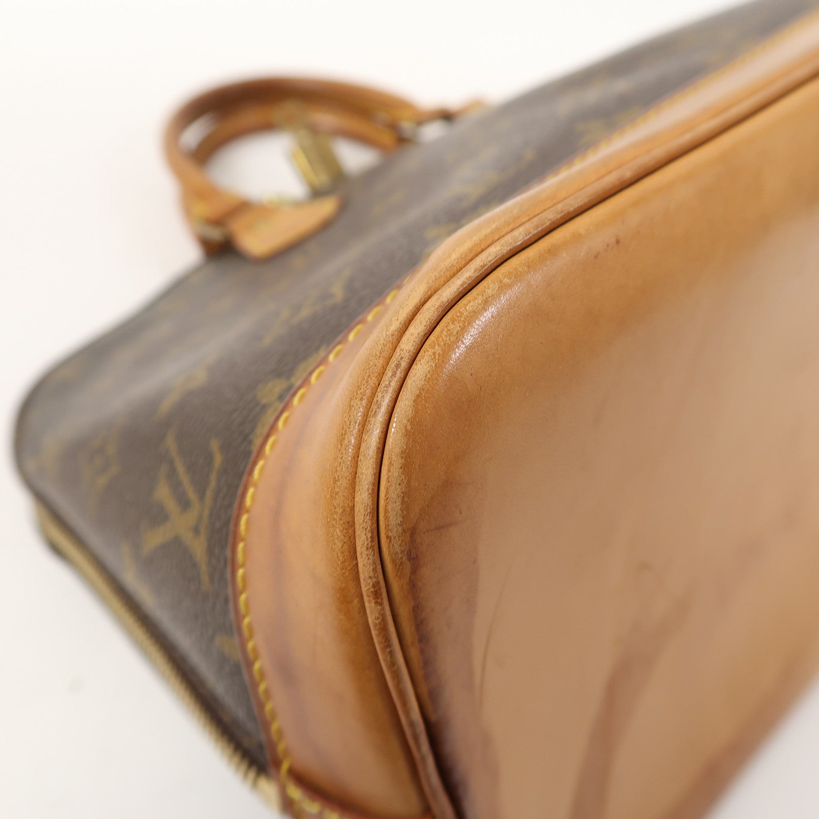 LOUIS VUITTON Monogram Alma PM金扣手挽袋啡色