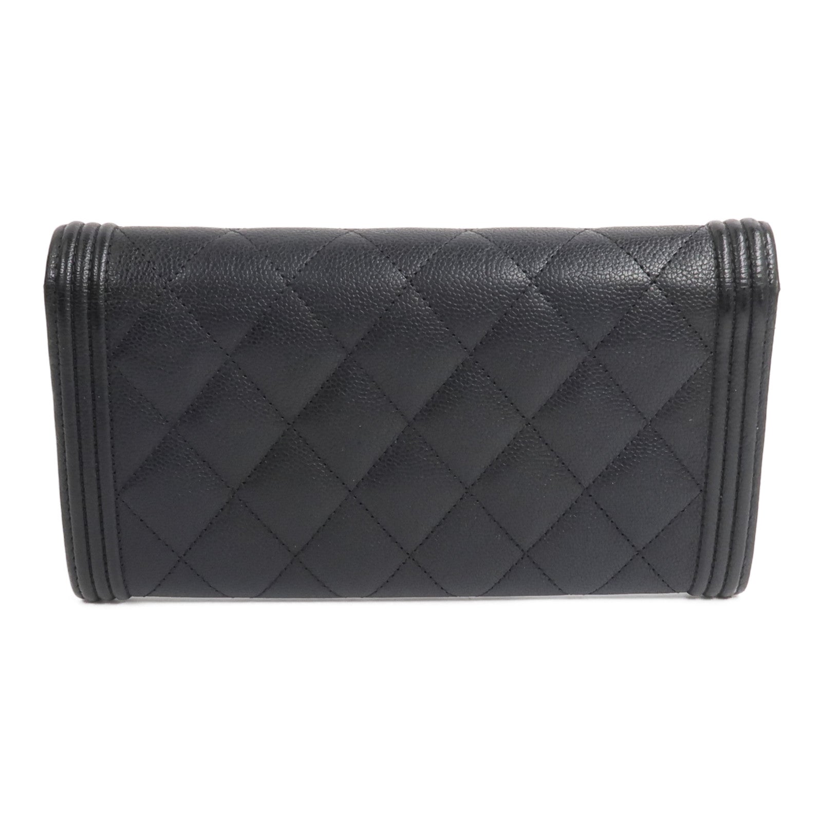 CHANEL 牛皮皮革Boy Long Wallet長錢包