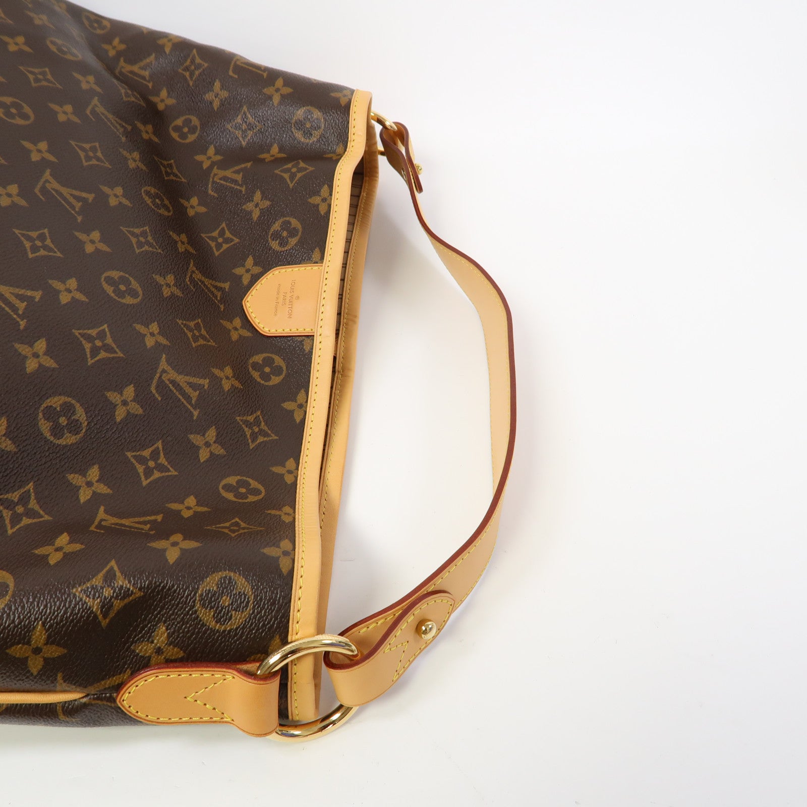 LOUIS VUITTON Monogram Delightful MM金扣肩背袋啡色