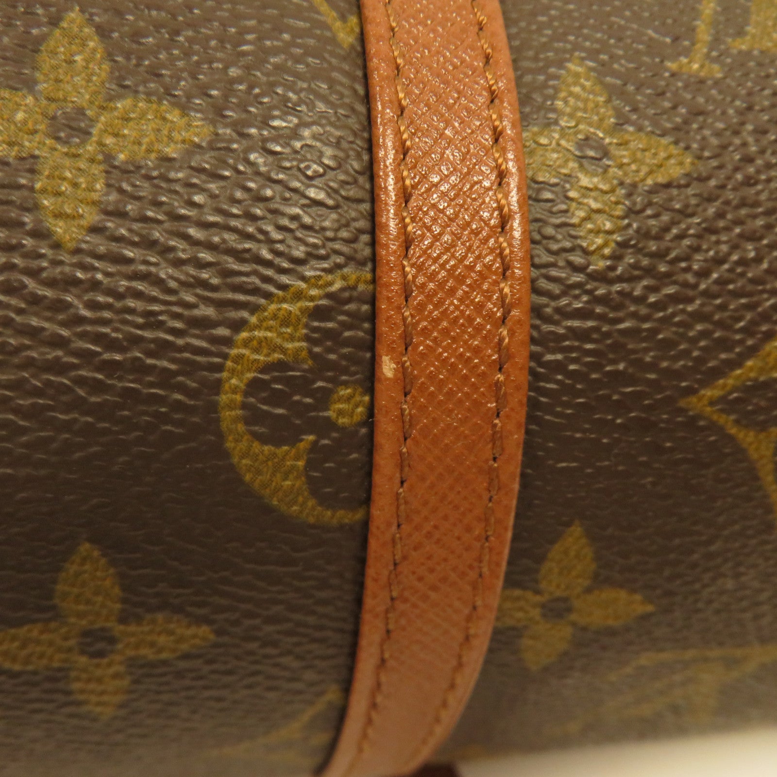 LOUIS VUITTON 【激減優惠】Monogram Papillon Old Model金扣肩背袋棕色