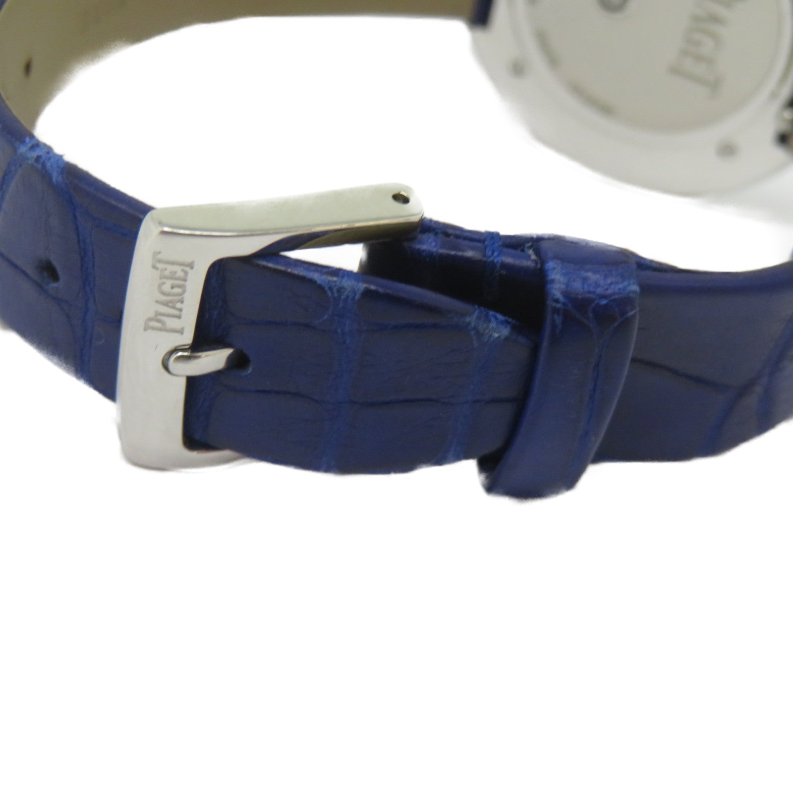 PIAGET Possession Watch不鏽鋼/鱷魚皮革帶手錶石英機芯銀色