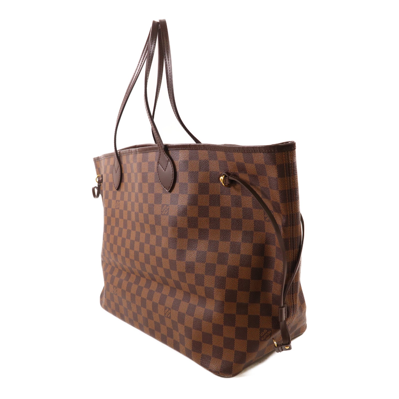 LOUIS VUITTON Damier Neverfull GM金扣肩背袋