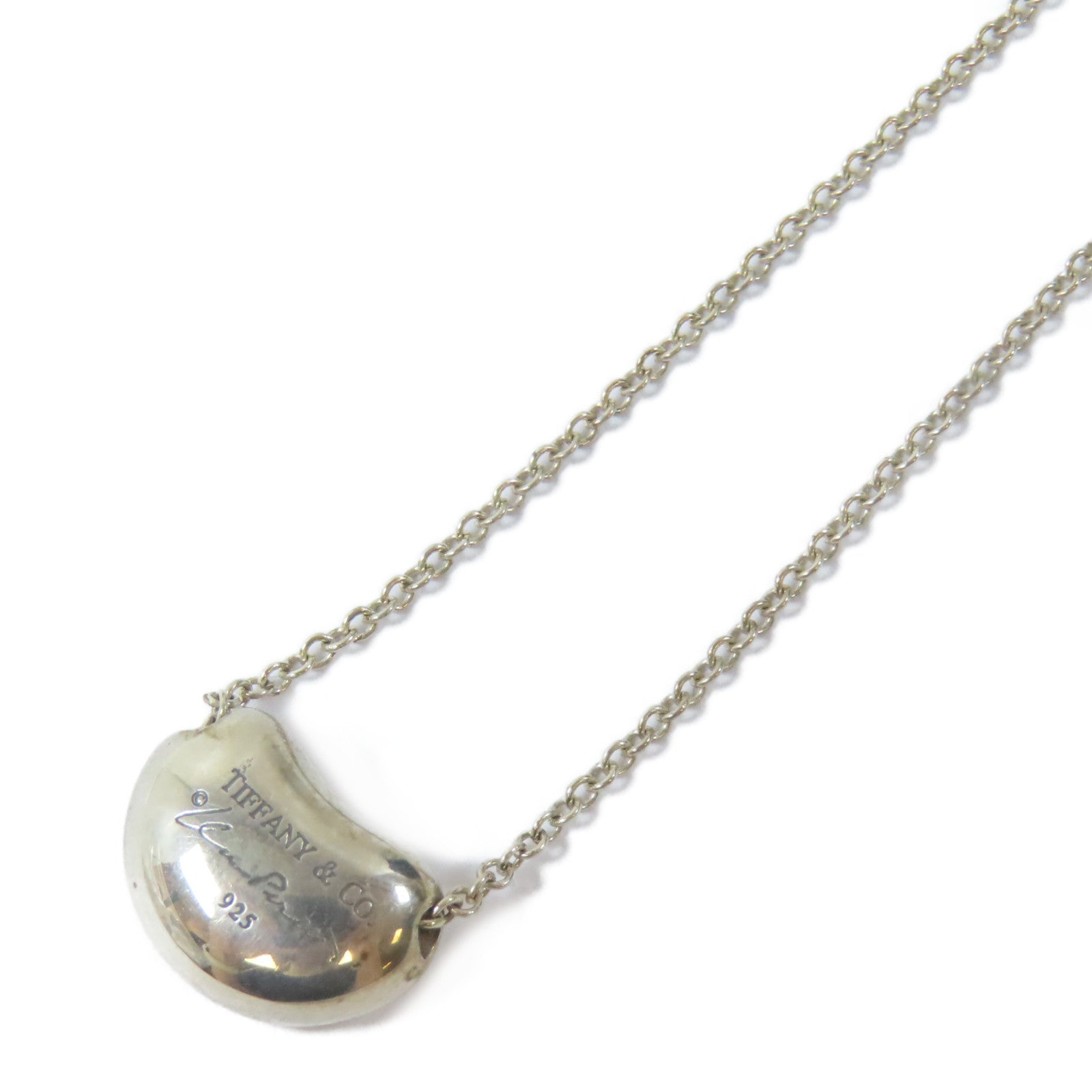 TIFFANY＆CO 925純銀Bean Necklace項鍊#42cm