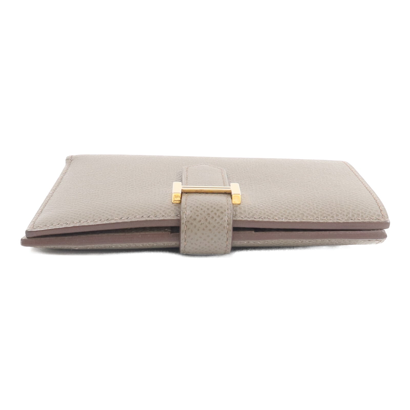 HERMES Epsom皮革Bearn Compact Wallet錢包Etain