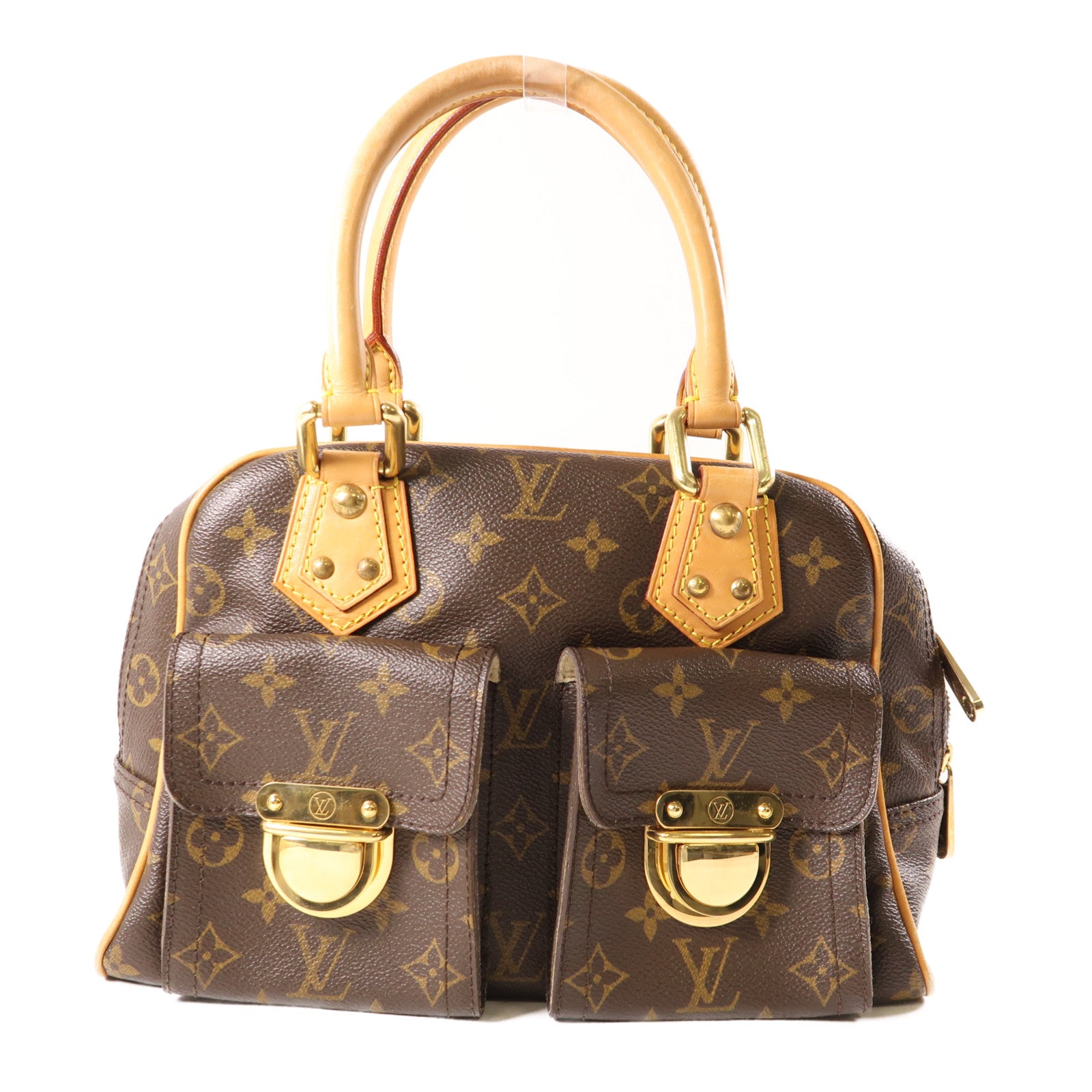 LOUIS VUITTON Monogram Manhattan PM手挽袋棕色
