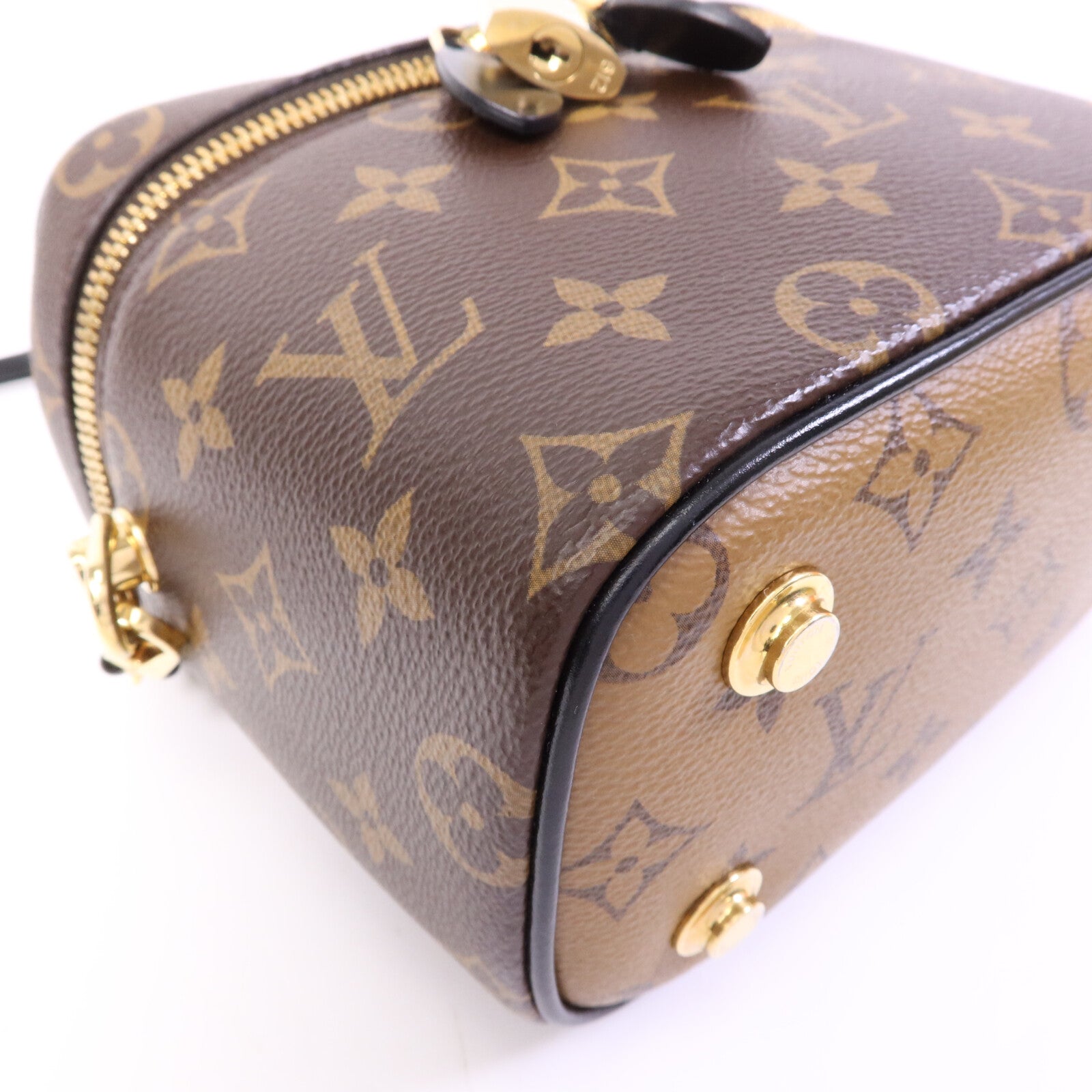 LOUIS VUITTON Monogram Reverse Vanity PM金扣手挽肩背兩用袋