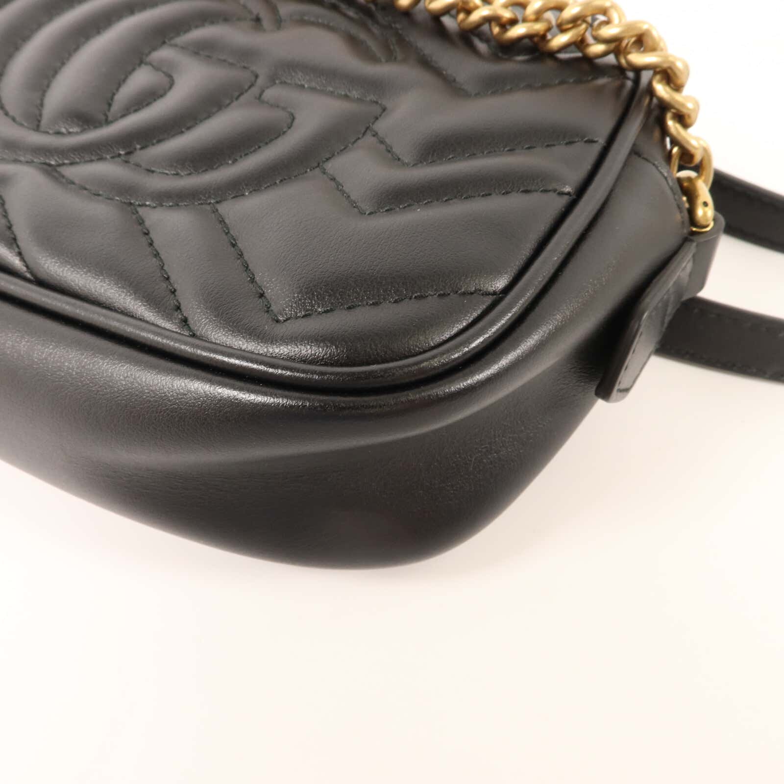 GUCCI 牛皮皮革GG Marmont Mini肩背袋