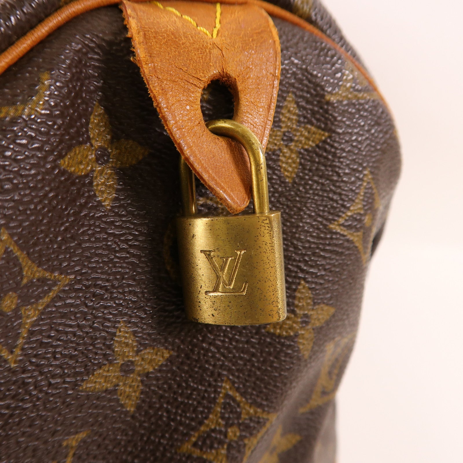 LOUIS VUITTON LV GHW Speedy 35 Hand Bag M41107 Monogram Brown