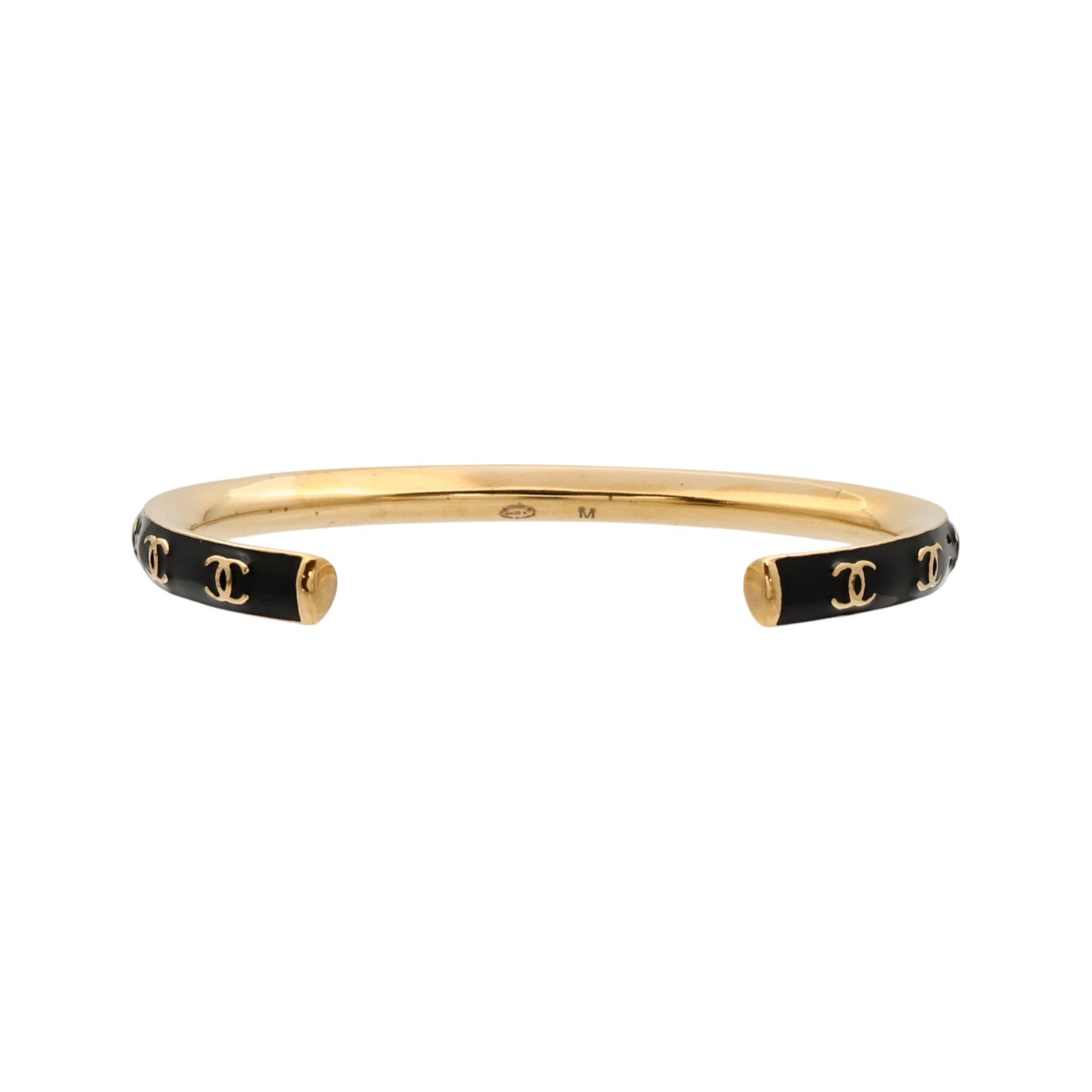 CHANEL 金屬/琺瑯CC Logo Cuff Bracelet手鐲