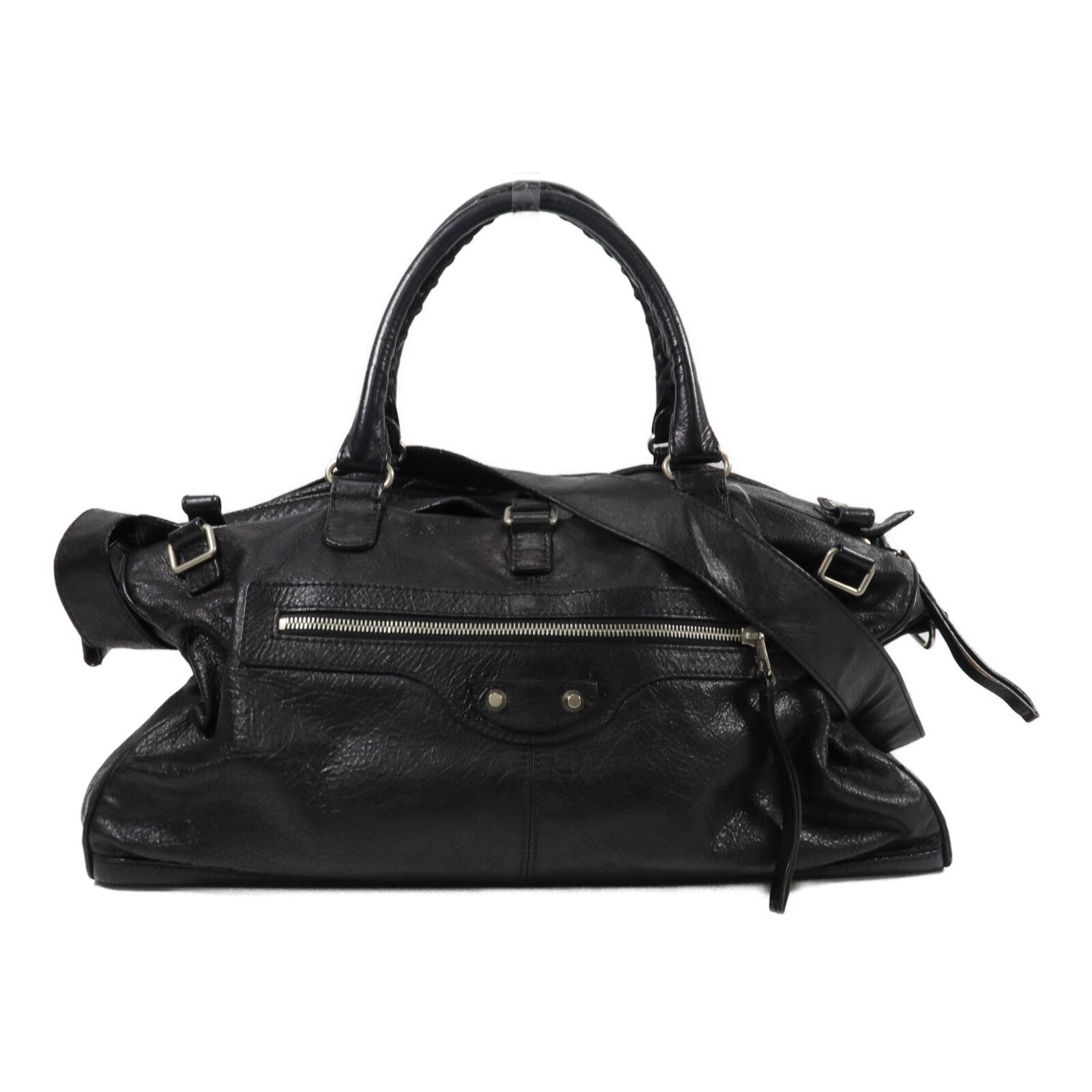 BALENCIAGA 羊皮皮革Squash M Duffle手挽肩背兩用袋