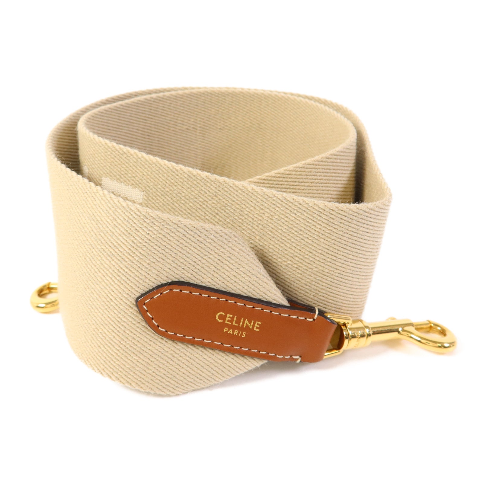 CELINE 帆布Strap金扣掛飾