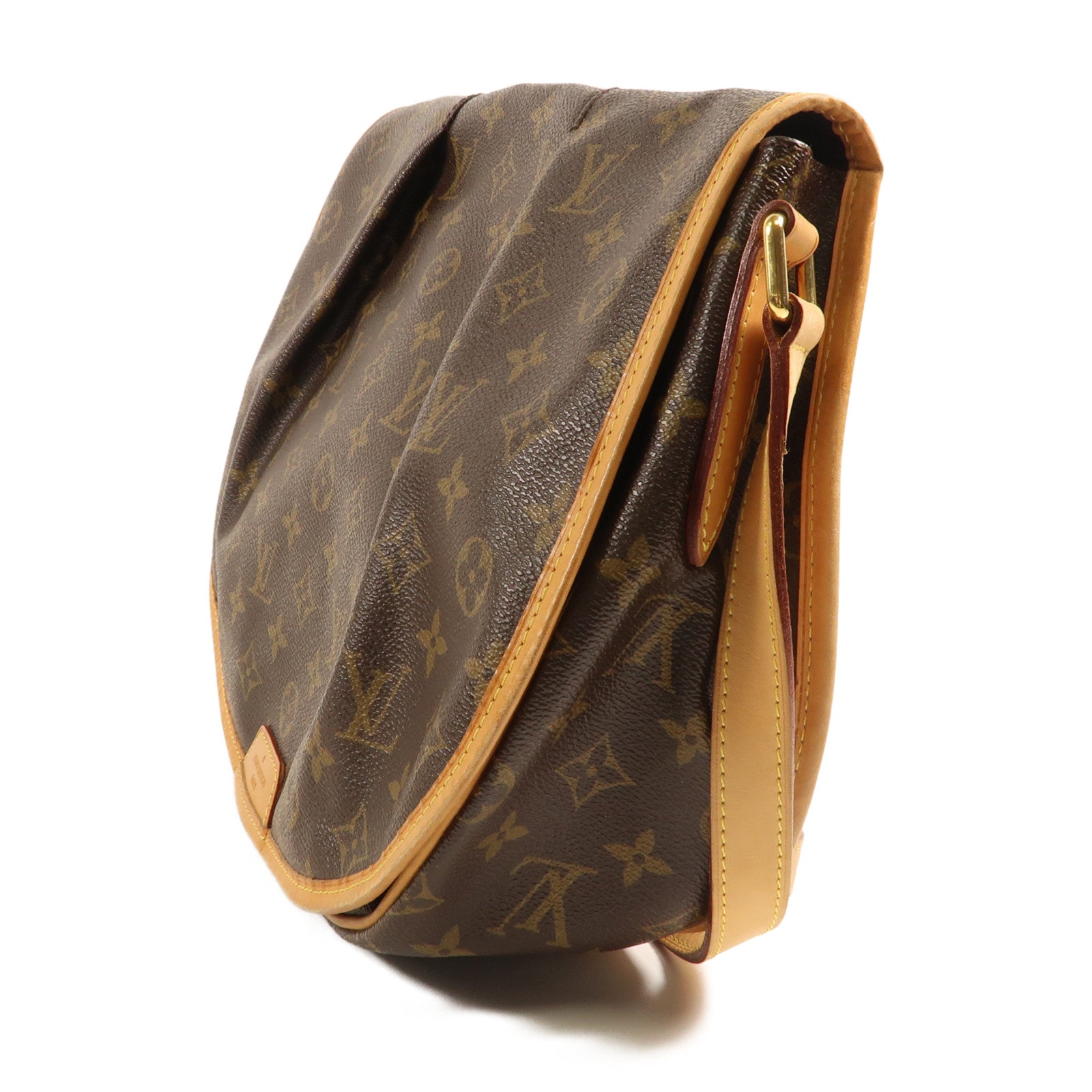 LOUIS VUITTON Monogram Menilmontant MM金扣肩背袋棕色