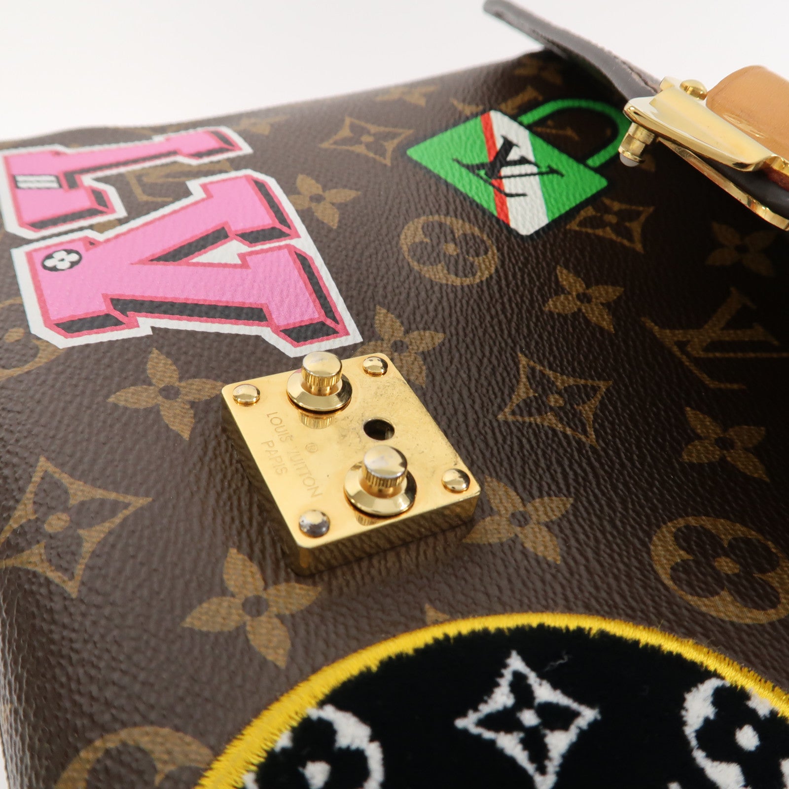 LOUIS VUITTON 【激減優惠】Monogram Pochette Metis金扣手挽肩背兩用袋啡色