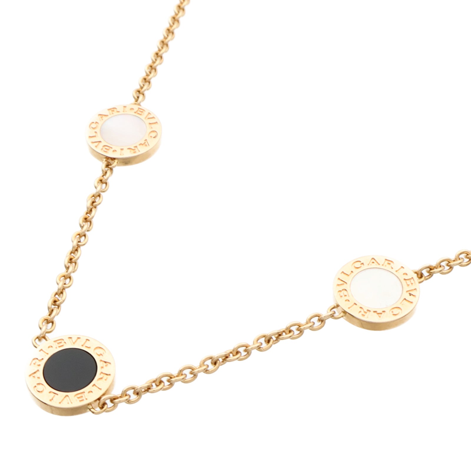 BVLGARI 18K玫瑰金Bvlgari Necklace縞瑪瑙項鍊