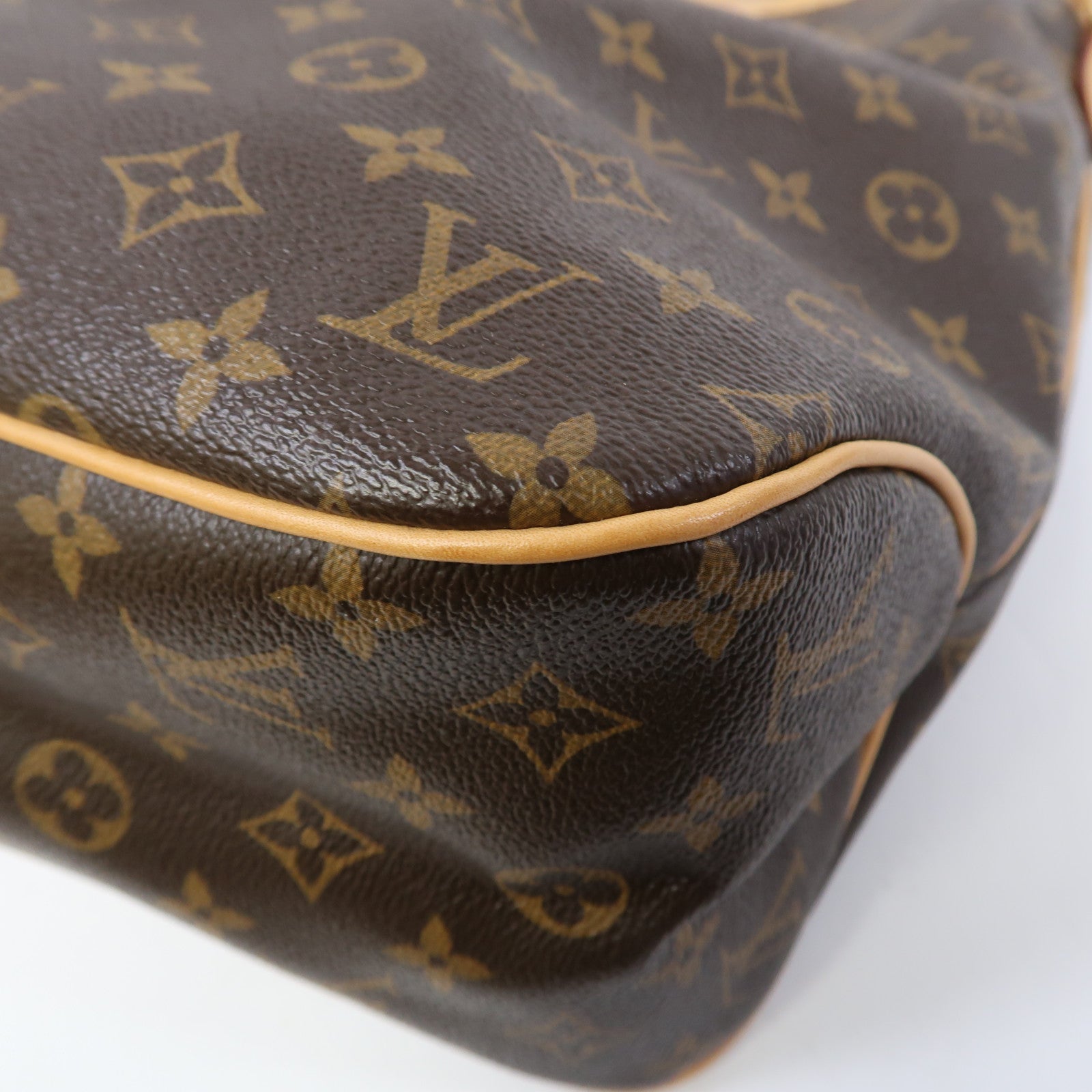 LOUIS VUITTON Monogram Delightful MM金扣肩背袋啡色