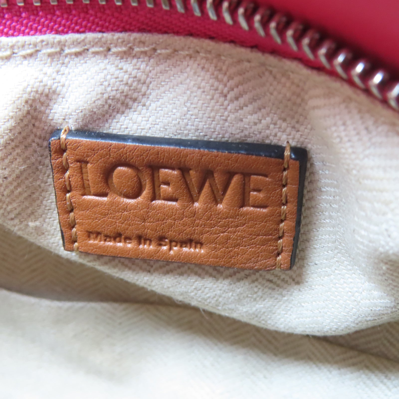 LOEWE 牛皮皮革Puzzle Bag銀扣手挽肩背兩用袋啡色/粉紅色/藍色/黃色