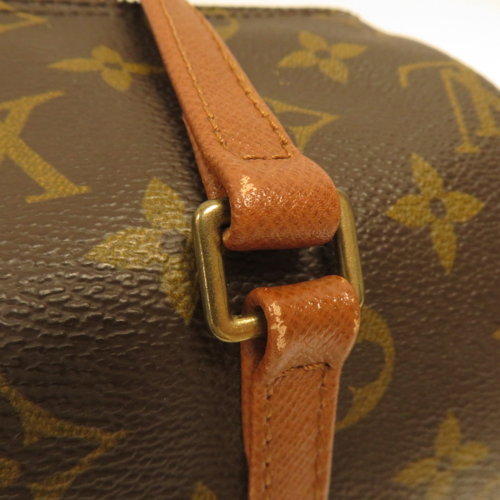 LOUIS VUITTON 【激減優惠】Monogram Papillon Old Model金扣肩背袋棕色