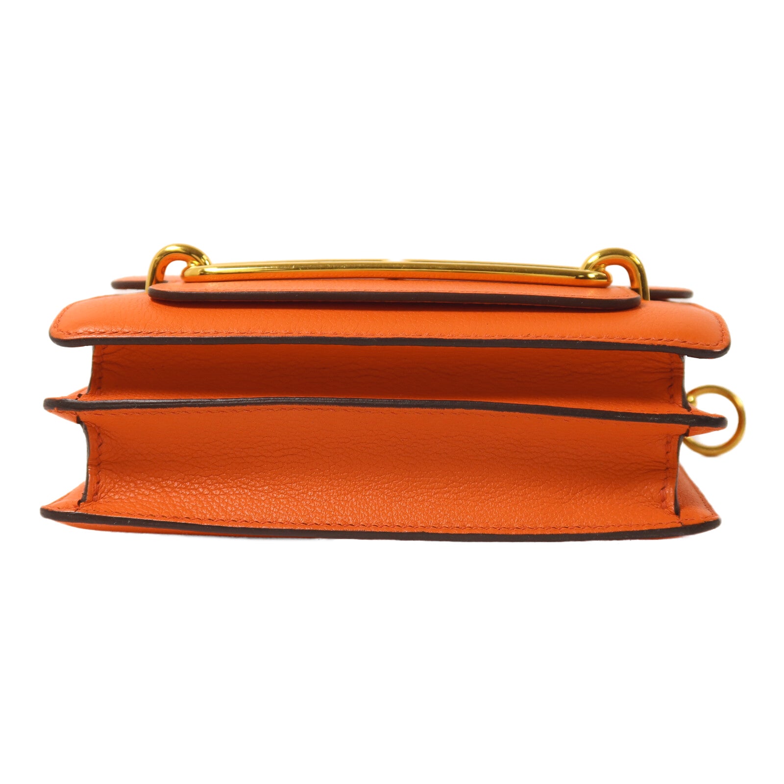 HERMES Evercolor皮革Roulis Mini肩背袋Feu