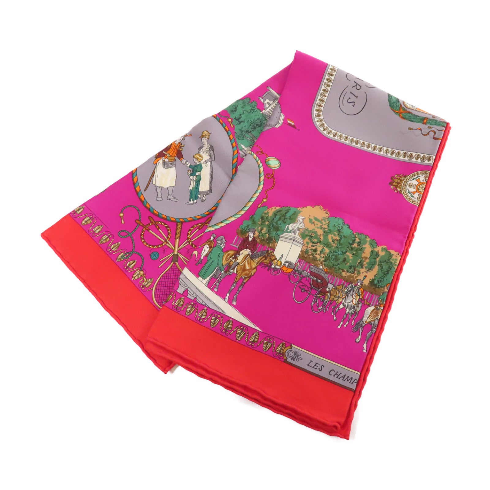 HERMES 絲質65x65 Scarf絲巾紅色/紫色/彩色