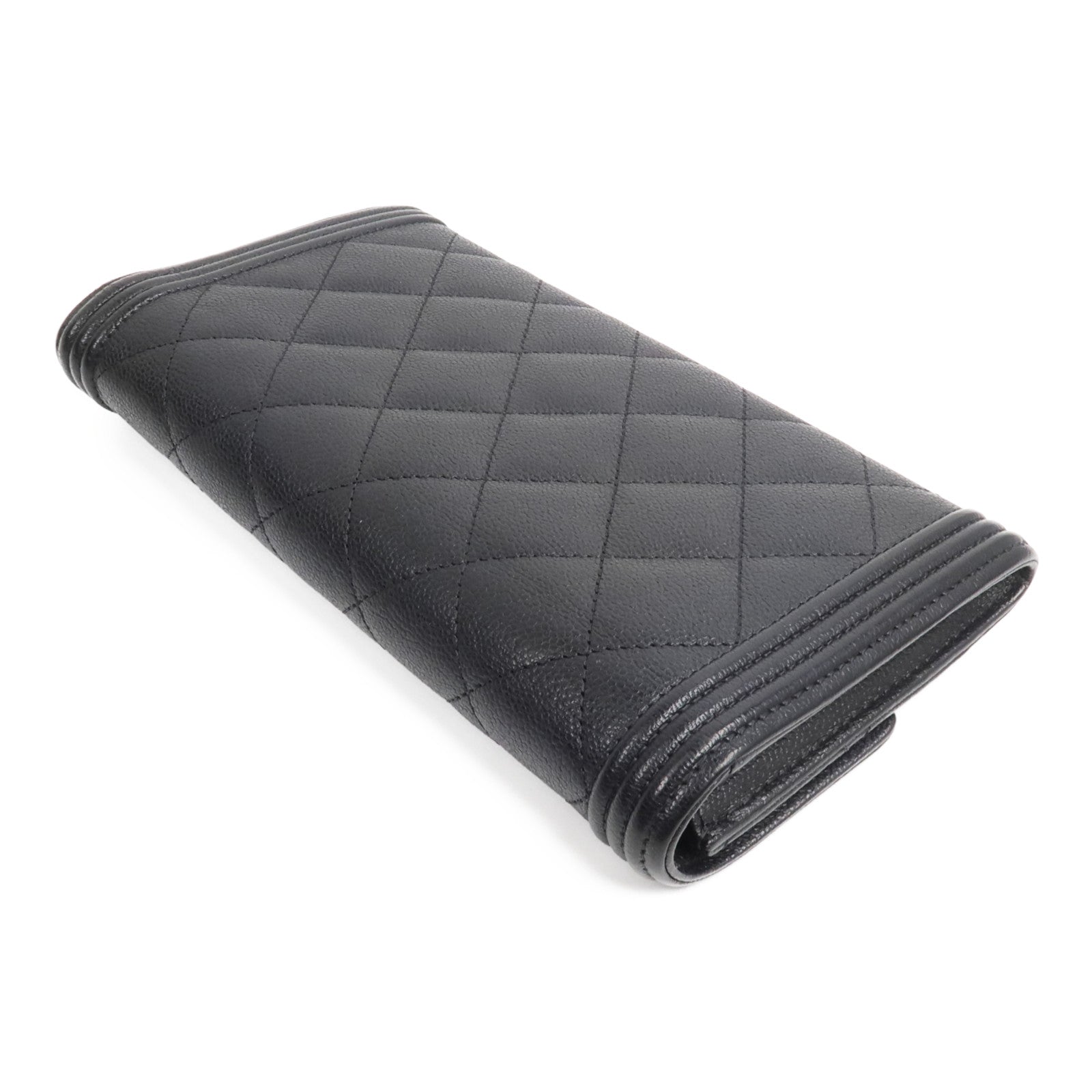 CHANEL 牛皮皮革Boy Long Wallet長錢包
