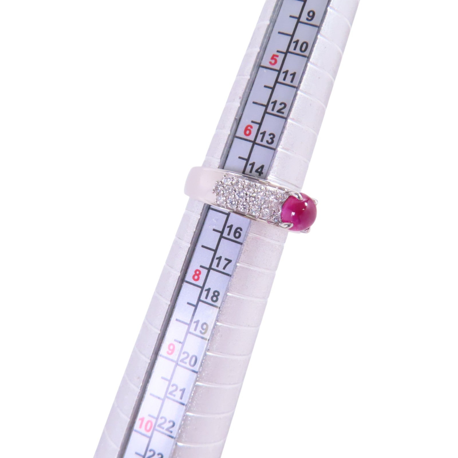 JEWELRY (PRICE DOWN) Ruby Diamond Ring US#6.75 PT900 Platinum