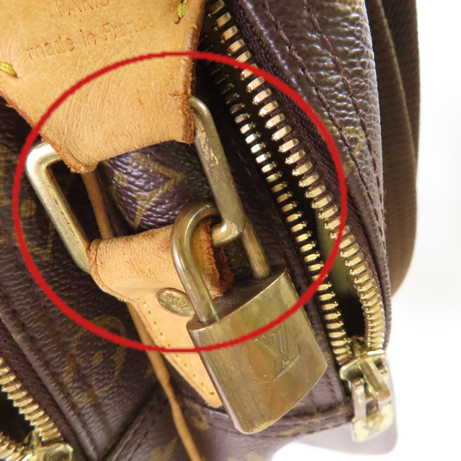 LOUIS VUITTON Monogram Reporter GM Bag金扣肩背袋啡色