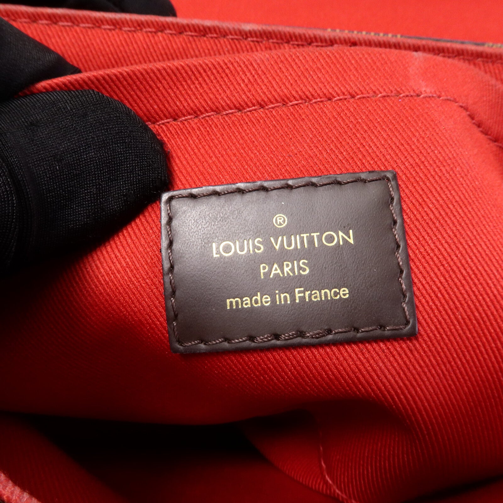 LOUIS VUITTON Damier Croisette金扣手挽肩背兩用袋