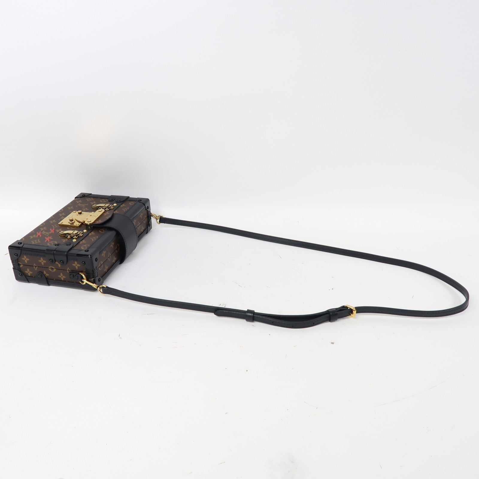 LOUIS VUITTON Monogram Petite Malle金扣肩背袋啡色