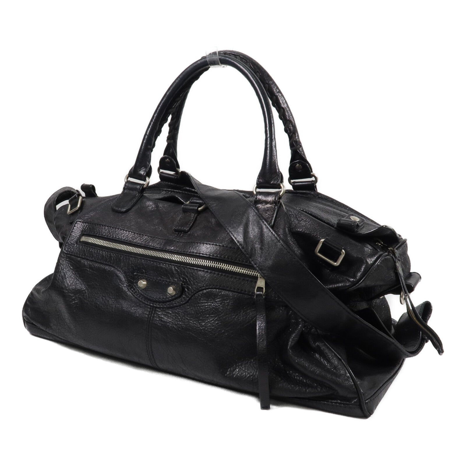 BALENCIAGA 羊皮皮革Squash M Duffle手挽肩背兩用袋