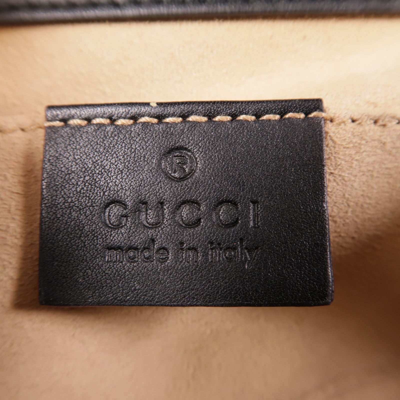 GUCCI 塗層帆布Padlock金扣鏈帶肩背袋