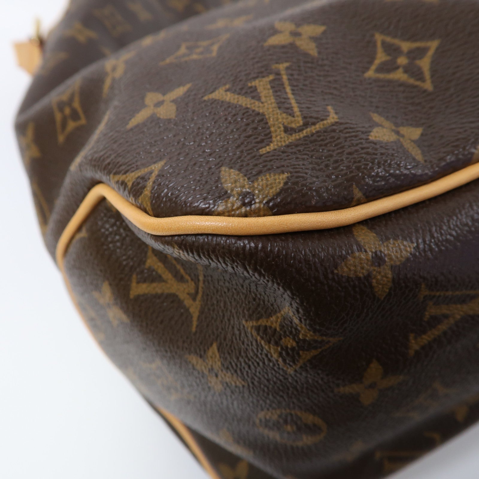 LOUIS VUITTON Monogram Delightful MM金扣肩背袋啡色