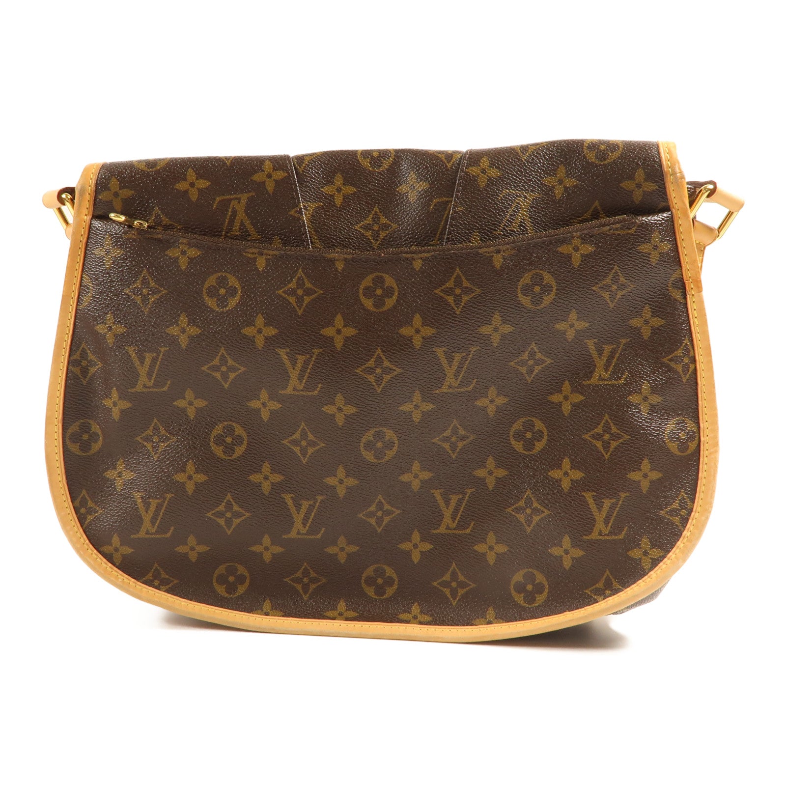LOUIS VUITTON Monogram Menilmontant MM金扣肩背袋棕色