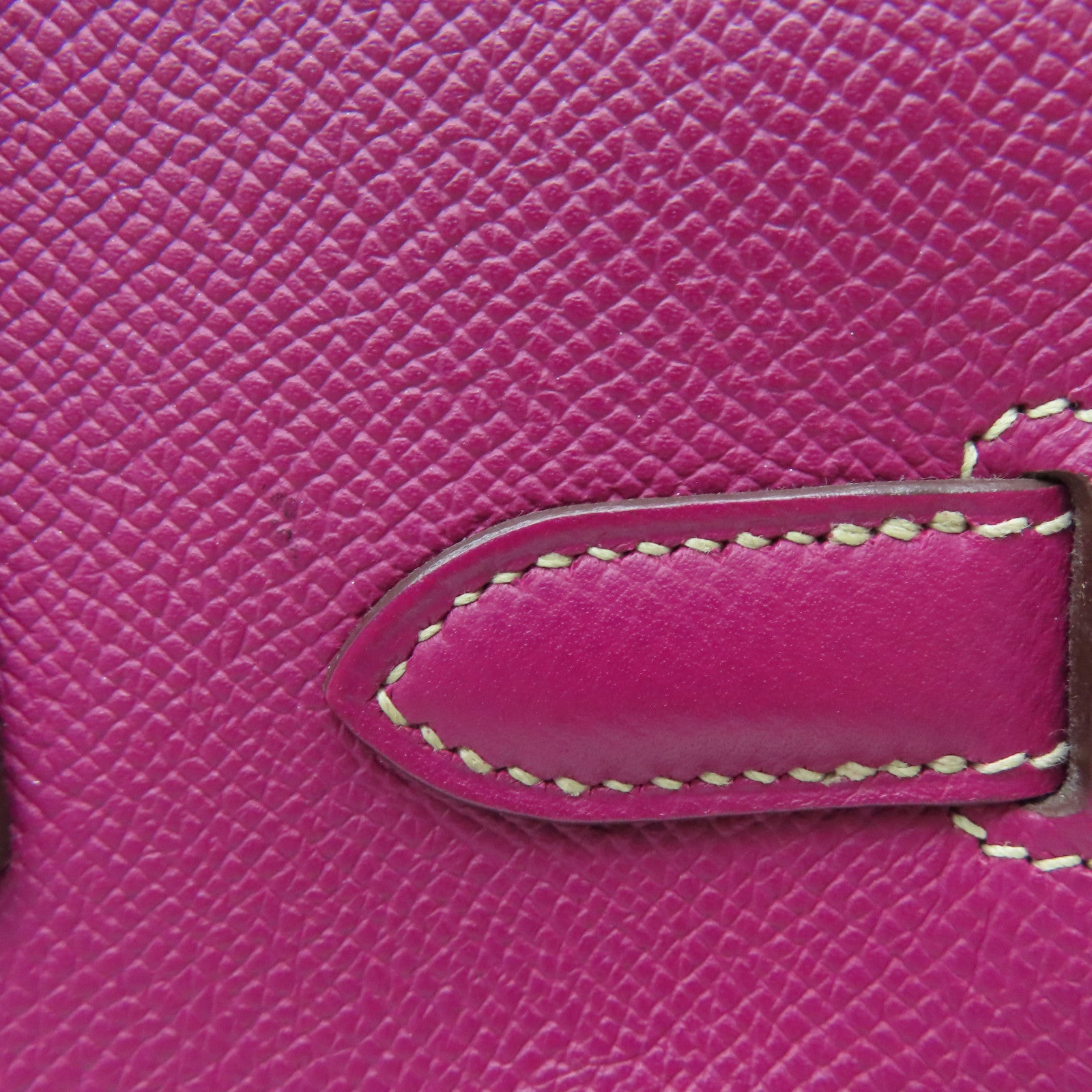 HERMES Epsom皮革Birkin 30銀扣手挽袋Tosca桃紫色
