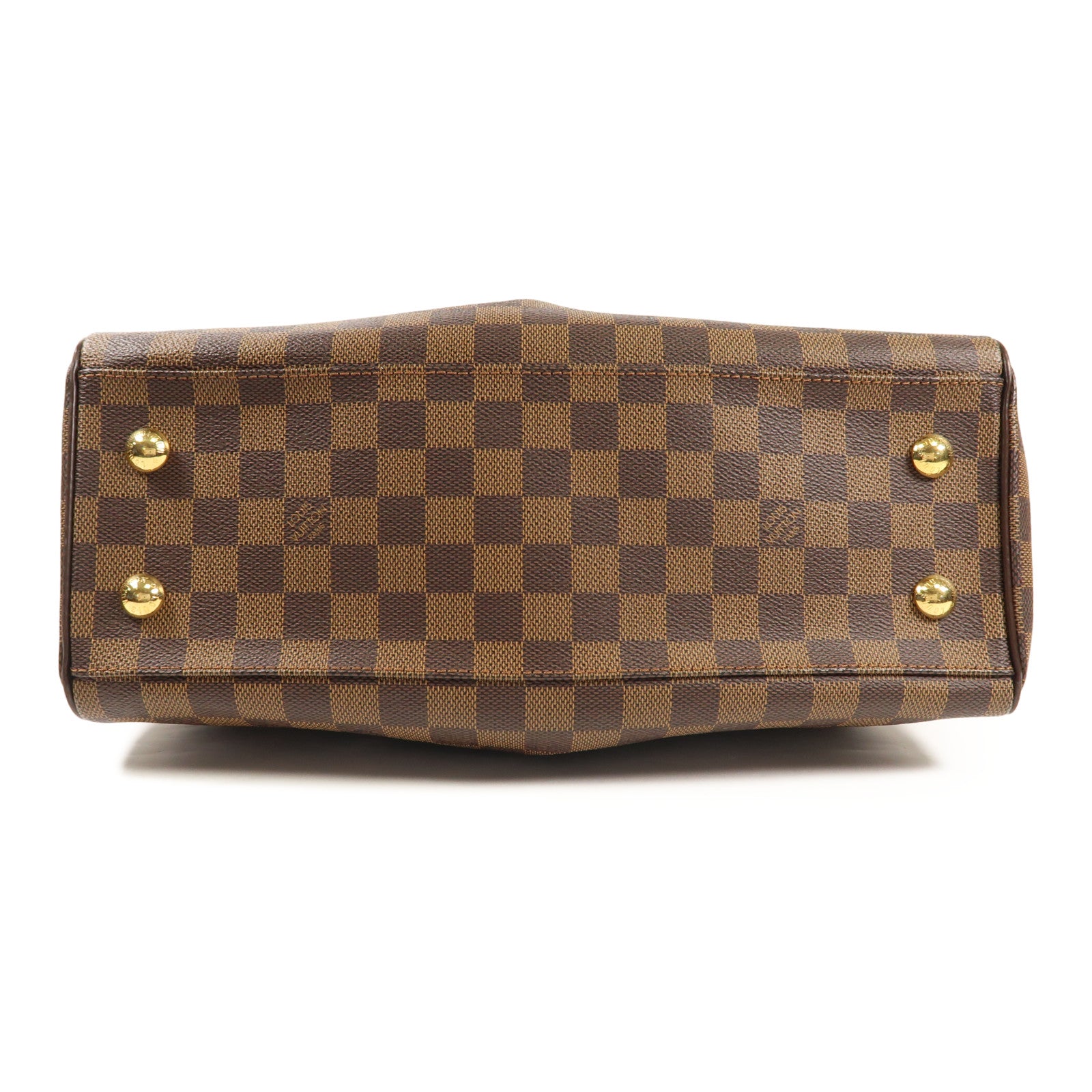 LOUIS VUITTON Damier Trevi金扣手挽肩背兩用袋