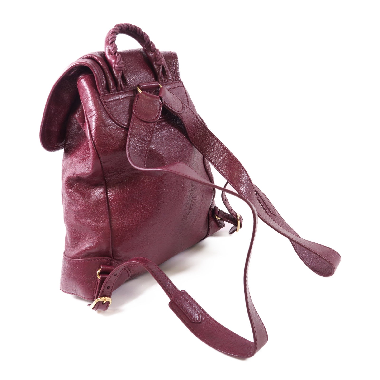 BALENCIAGA 牛皮皮革BackPack金扣背包