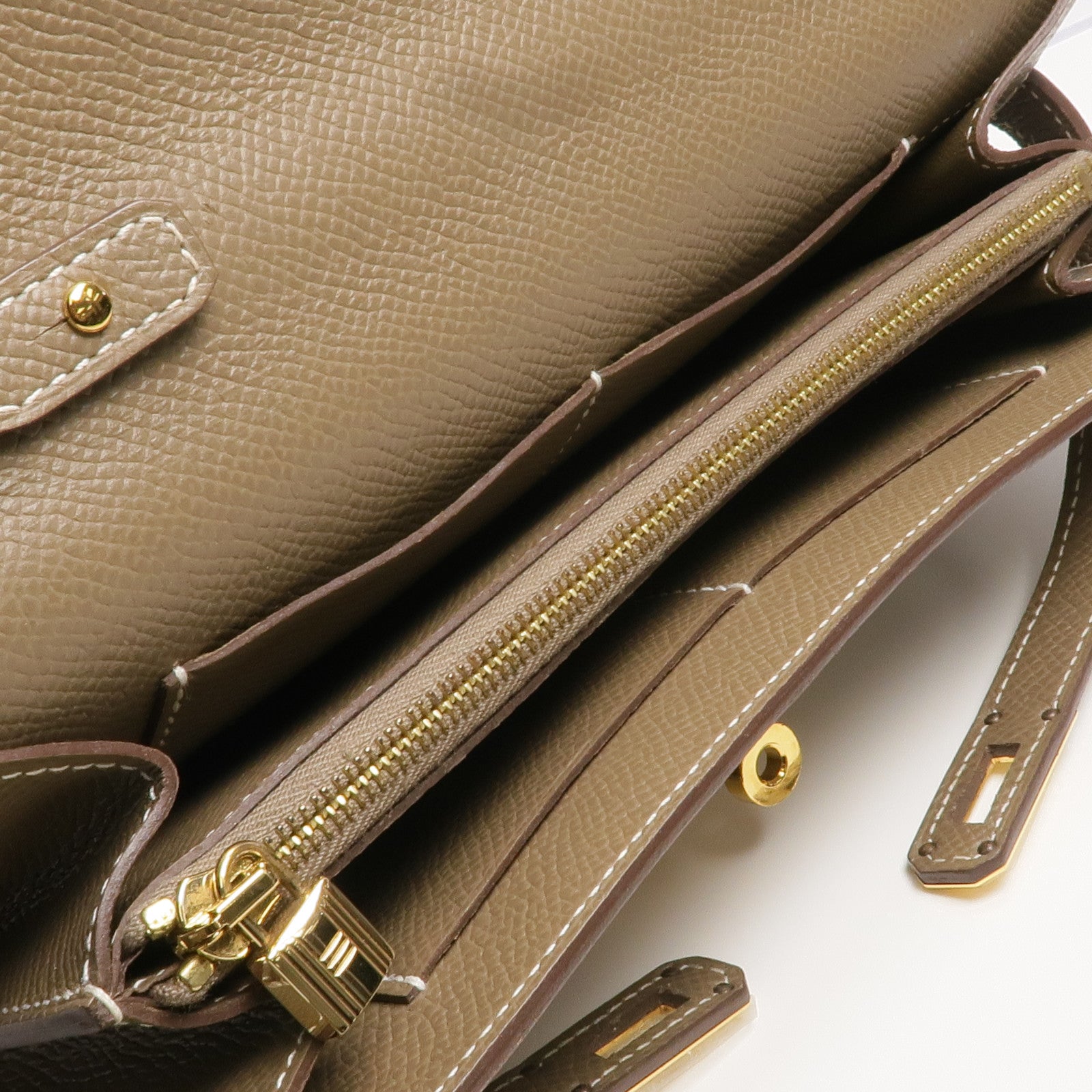 HERMES Epsom皮革Kelly To Go金扣肩背袋