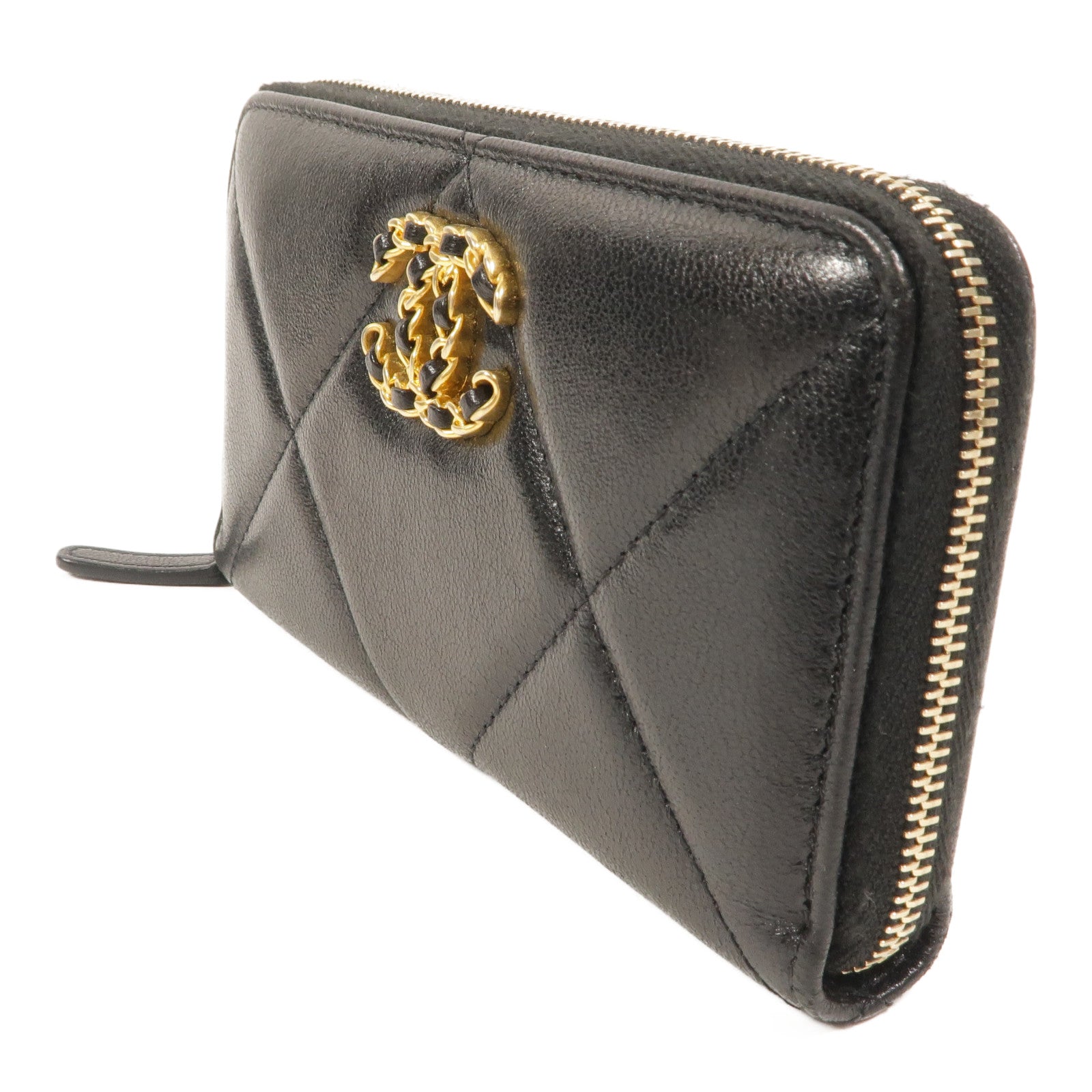CHANEL 羊皮皮革19 Small Zipped Wallet長錢包