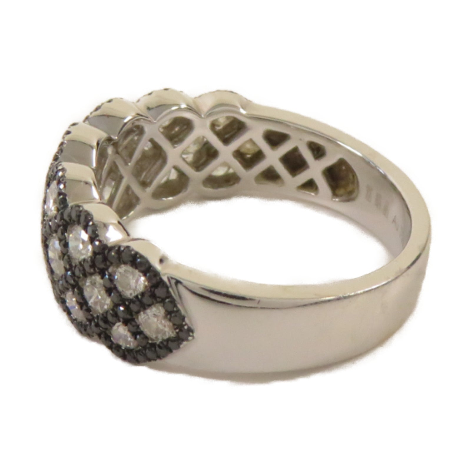 JEWELRY 【激減優惠】18K白金Ring 1.28ct鑽石戒指黑色/銀色US#6.75