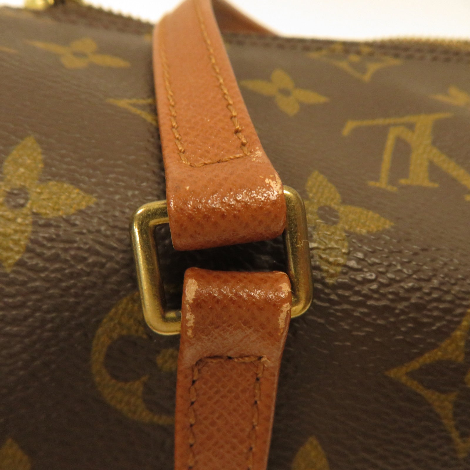LOUIS VUITTON 【激減優惠】Monogram Papillon Old Model金扣肩背袋棕色