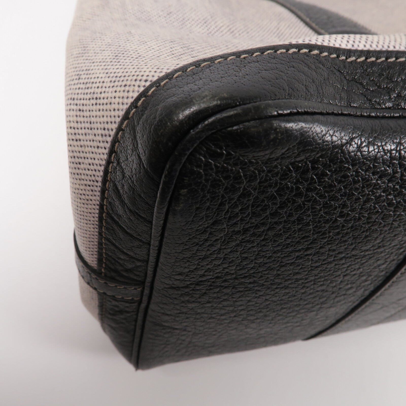 HERMES Toile H帆布Garden Party PM手挽袋Noir